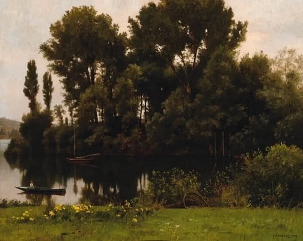 Grande isola sulla Senna a Vethueil, 1900